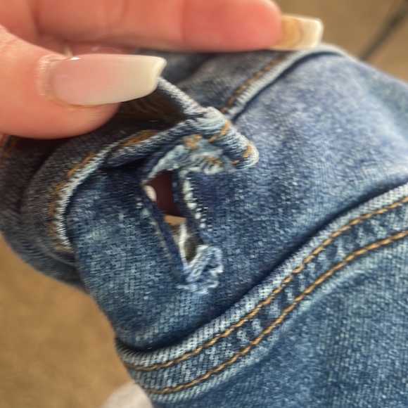 Kan Can jeans straight leg factory distressed holy 26" X 26" High rise FLAWED - Picture 10 of 10